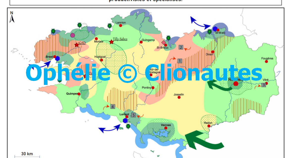 Croquis – Les espaces ruraux bretons structurés, dynamisés et fragilisés par des systèmes productifs agricoles productivistes et spécialisés (à copier)